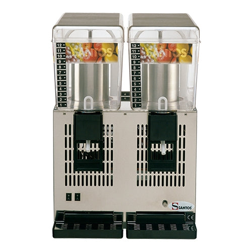 EMGA Dubbele drankendispenser in detail – twee tanks voor sappen op het buffet
