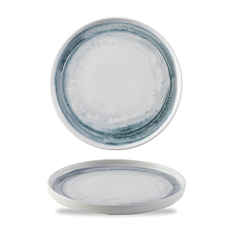 Dudson Finca Limestone bord met opstaande rand 26 cm – kalksteenbeige porseleinen bord voor de horeca