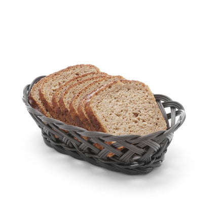 Hendi ovale broodmand 225 mm zwart PP – praktische serveermand voor tafel en buffet