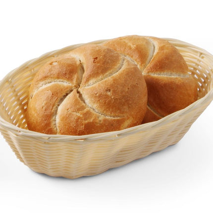 Hendi broodmandje ovaal 230x150x65 mm poly-rotan – rotanlook mand voor brood in restaurant