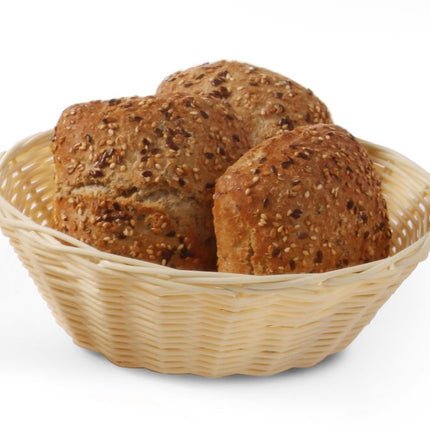 Broodmandjerond 200x65 mm poly-rotan 1/box