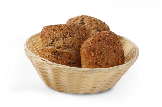 Round bread basket 200x65 mm poly-rattan 1/box