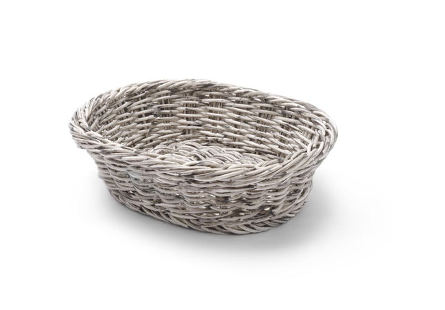 Bread basket oval 250x190x65 mm stone wash PP 1/box