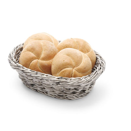 Hendi ovale broodmand 250 mm stone wash PP – serveermand voor brood en gebak op het buffet