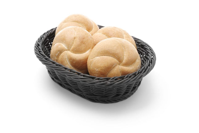 Bread basket oval 250x190x65 mm black PP 1/box