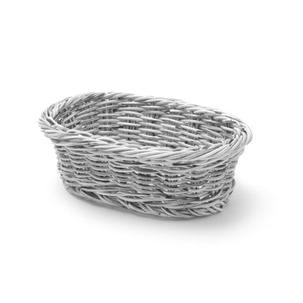 Hendi broodmand ovaal 190x120x60 mm stone wash – klein kunststof mandje voor brood op tafel