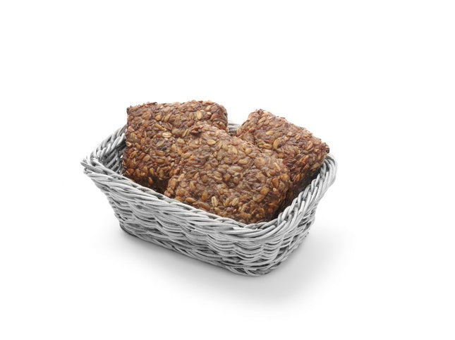 Bread basket 190x120x60 mm stone wash PP 1/box