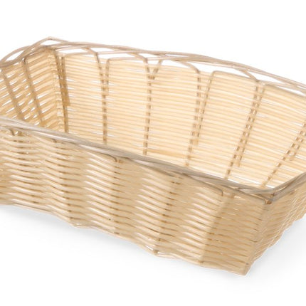 Hendi broodmandje rechthoekig 225x150x65 mm poly-rotan – rotanlook mand voor brood in horeca