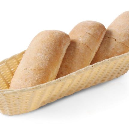 Hendi broodmandje ovaal 375x150x75 mm poly-rotan – langwerpige mand voor stokbrood in restaurant