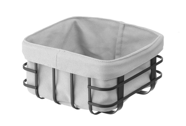 Bread basket black with fabric square 1/box