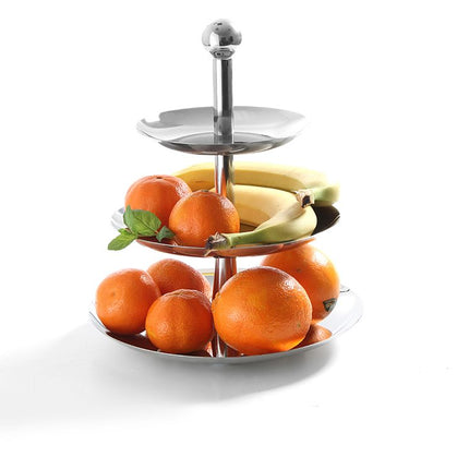 Hendi roestvrijstalen etagere 3-laags – elegante presentatie van gebak en hapjes in hotel