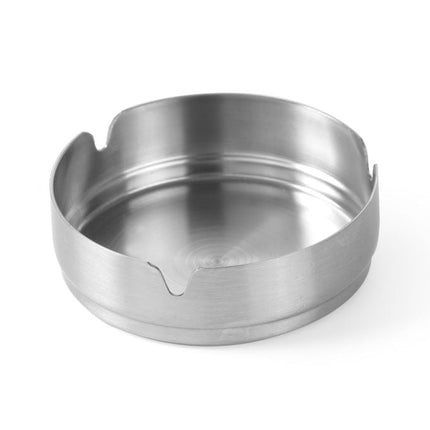 Hendi asbak stapelbaar RVS Ø100 mm – stevige stapelbare asbak voor horeca, bar en terras