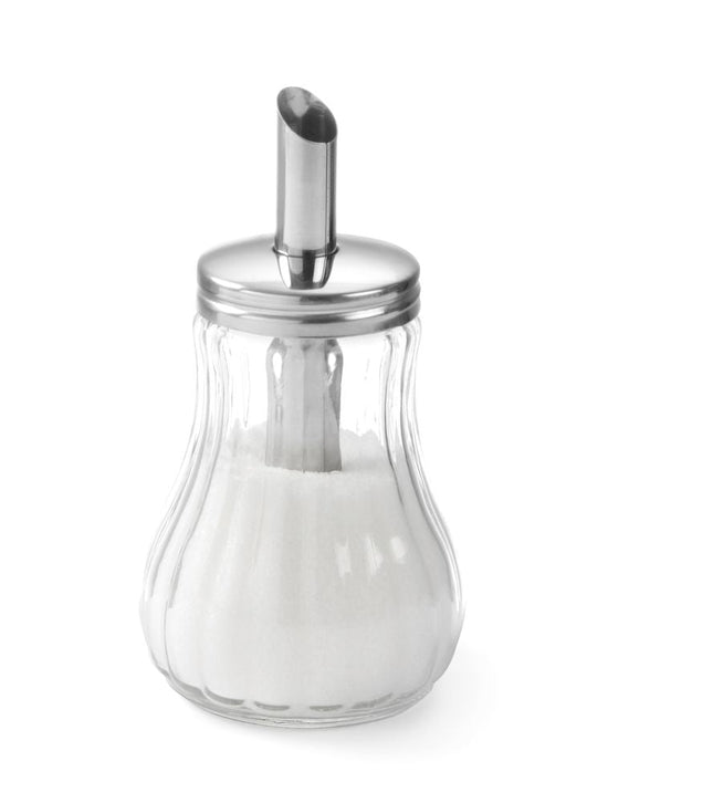 Suikerstrooier glas rvs tuit0,2 l 80x140 mm 1/box
