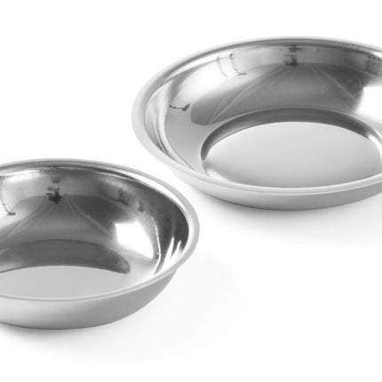 Hendi suiker- en slagroomschaaltjes RVS 100 mm set van 4 – roestvrijstalen schaaltjes voor tafel