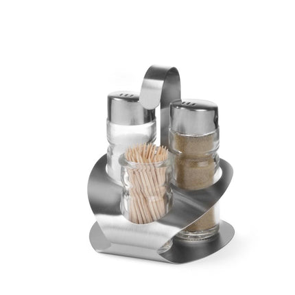 Menage 3 dlg Luxepeper, zout, tandenstoker 1/box