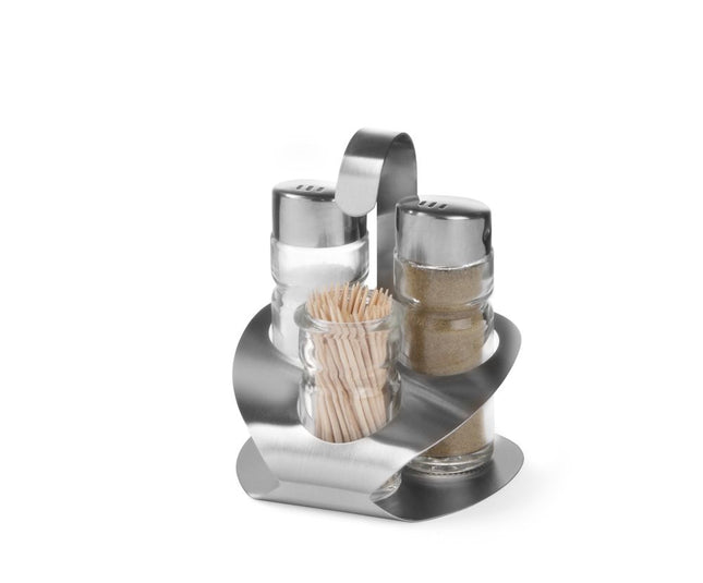 Menage 3 dlg Luxepeper, zout, tandenstoker 1/box