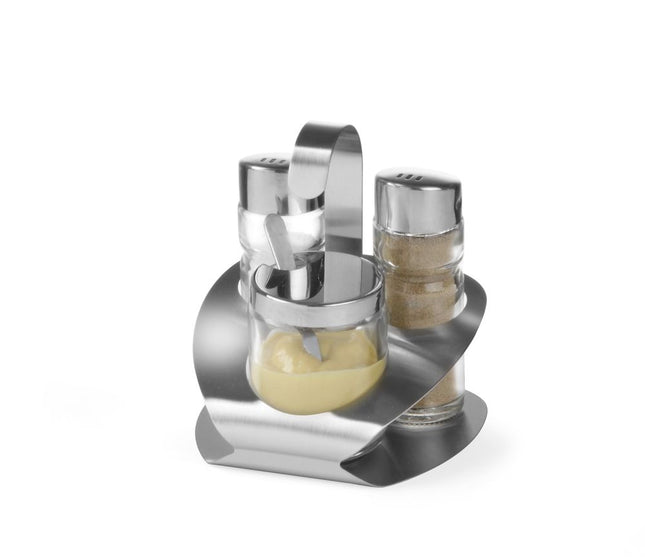Menage 3 dlg Luxepeper, zout, mosterd 1/box