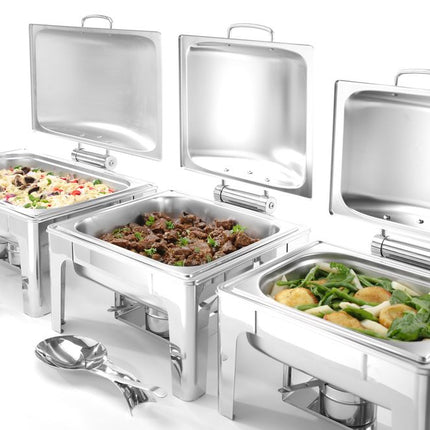 Hendi chafing dish GN 1/2 mat RVS – compacte warmhoudschaal voor buffet en bijgerechten