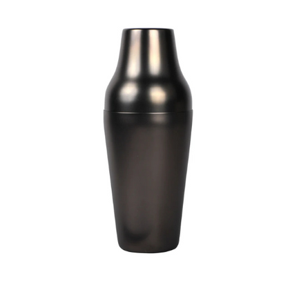 47 Ronin cocktailshaker 2-delig gunmetal mat – matzwarte Boston shaker voor cocktailbar
