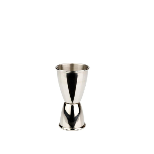 47 Ronin jigger Art Deco 20/40 ml verzilverd – klassieke maatbeker voor cocktailbars