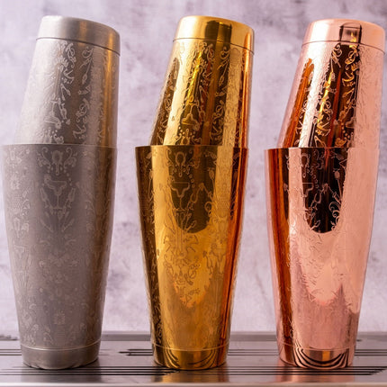 47 Ronin cocktailshaker koperkleurig 630 ml – tin-on-tin shaker voor bartenders en cocktailbars