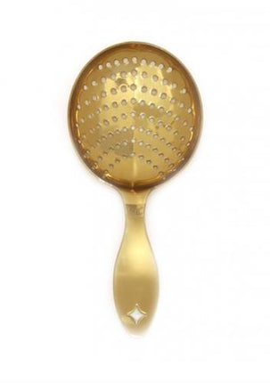 Bonzer Heritage julep strainer gold plated – vergulde julep zeef voor cocktailbars