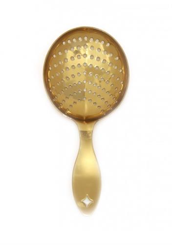 Bonzer Heritage julep strainer gold plated – vergulde julep zeef voor cocktailbars