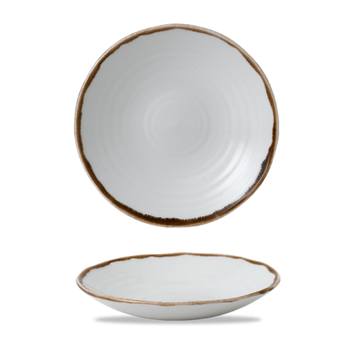 Dudson Harvest Natural organische coupekom 27,9 cm – naturel porseleinen kom voor fine dining