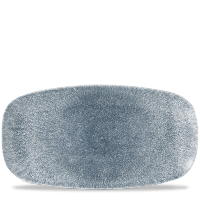Churchill Raku Topaz Blue ovaal chefsbord 35,5 x 18,9 cm – groot porseleinen bord voor fine dining