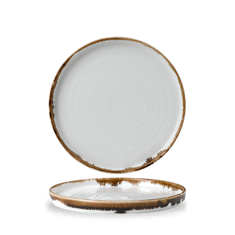 Dudson Harvest Natural bord met opstaande rand 21 cm – naturel porseleinen bord voor de horeca