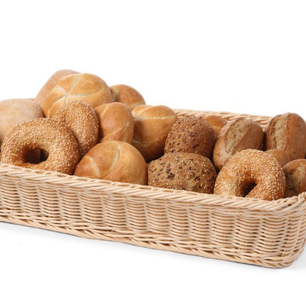 Hendi broodmand GN 1/1 530x320x90 mm – verstevigde PP rotanmand voor buffet en ontbijt