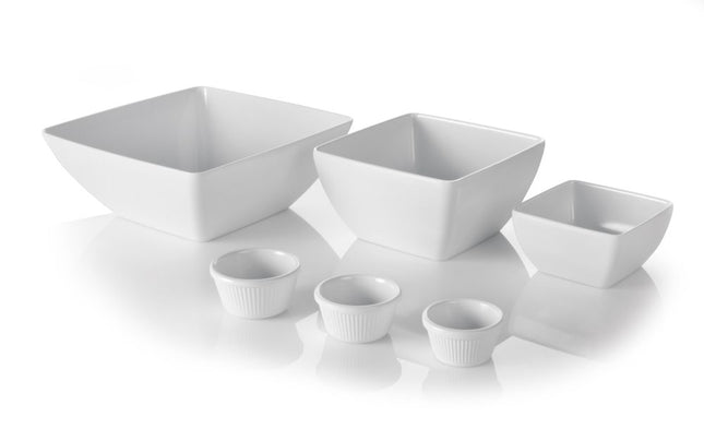 Bakje vierkant melamine130x130x65 mm 1/box