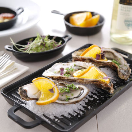 Grillpan zwart melamineLitte Chef 320x162x20 mm 1/box