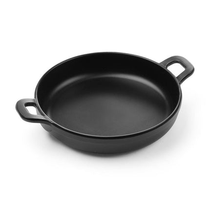 Pannetje rond Little Chef189x147x37 mm zwart melamine 1/box
