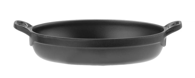 Oval dish Little Chef 155x80x37 mm black melamine 1/box