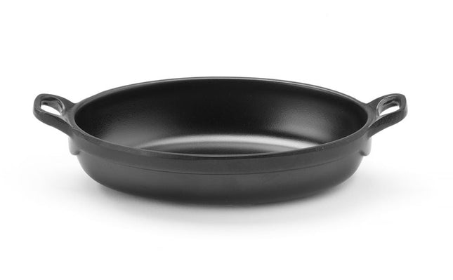 Oval dish Little Chef 155x80x37 mm black melamine 1/box