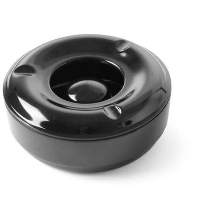 Asbak winddicht rondzwart melamine 146 mm 1/box