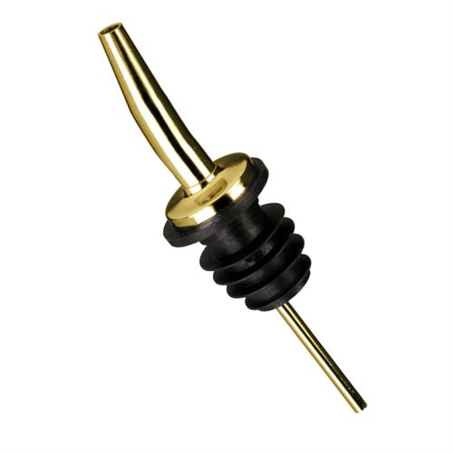 Metal Pourer with soft rubber cork Gold plated 12/box