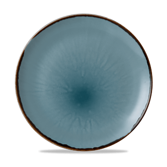 Dudson Harvest Blue coupebord 26 cm – blauw porseleinen bord voor fine dining en restaurants