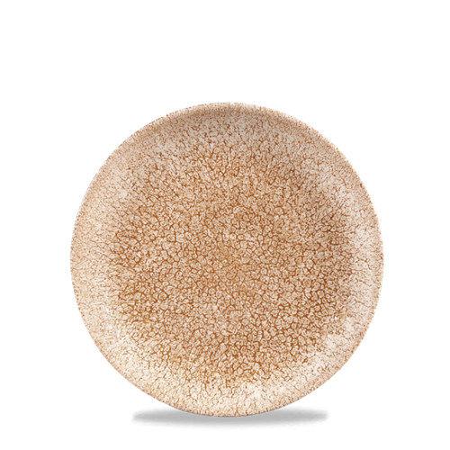 Churchill Raku Garnet Orange randloos coupebord 17cm – reactief geglazuurd stoneware voor lunchrooms