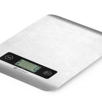 Detail van Hendi keukenweegschaal 5 kg – display en weegplateau voor nauwkeurig afwegen in de horeca