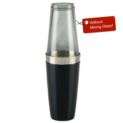 APS Boston shaker vinyl zwart 830 ml - gecoate shaker met grip voor de bar