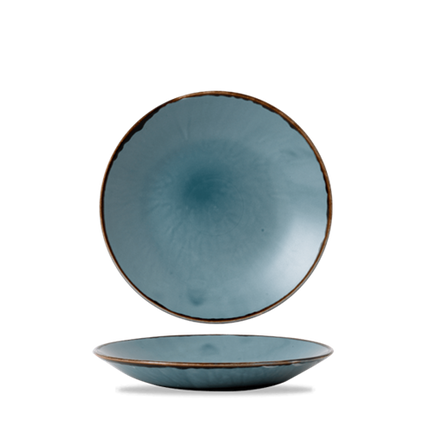 Dudson Harvest Blue diep coupebord 25,5 cm – blauw porseleinen diep bord voor restaurants