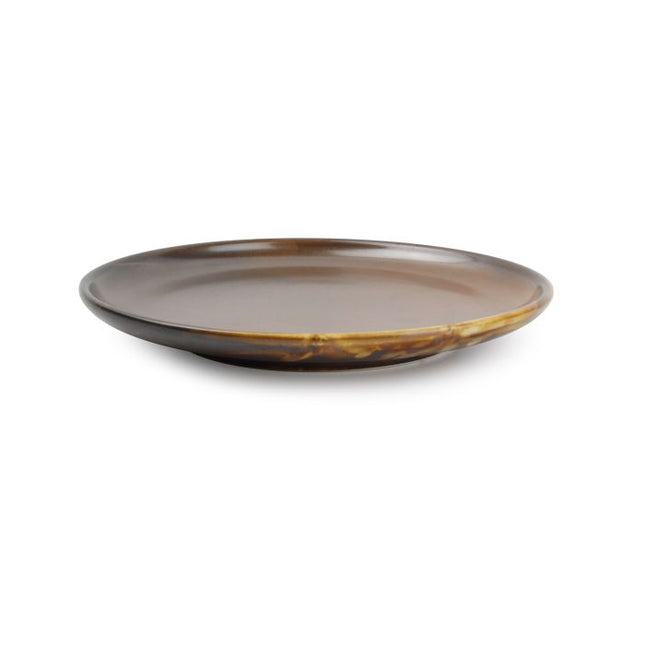 F2D | Plat bord 20,5cm dark brown Escura 6/box