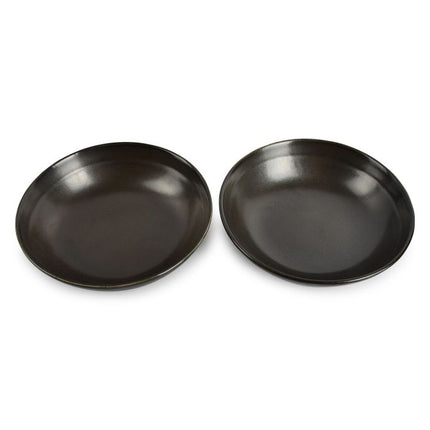 F2D | Deep plate 22xH6cm black Ceres 3/Box