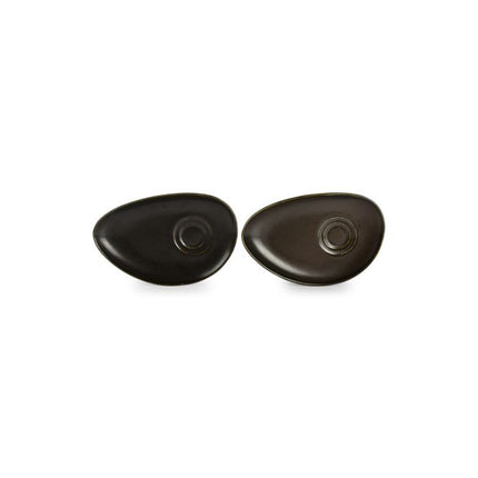 F2D | Dish 20x13cm black Ceres 6/Box