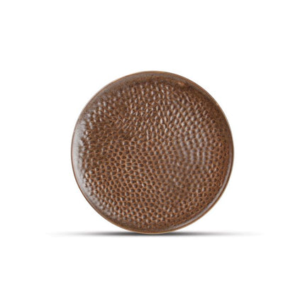 F2D | Plat bord 15,5cm gehamerd copper Brass 4/box