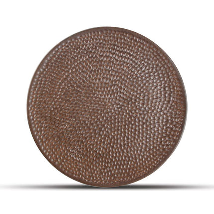 F2D | Plat bord 27cm gehamerd copper Brass 4/box