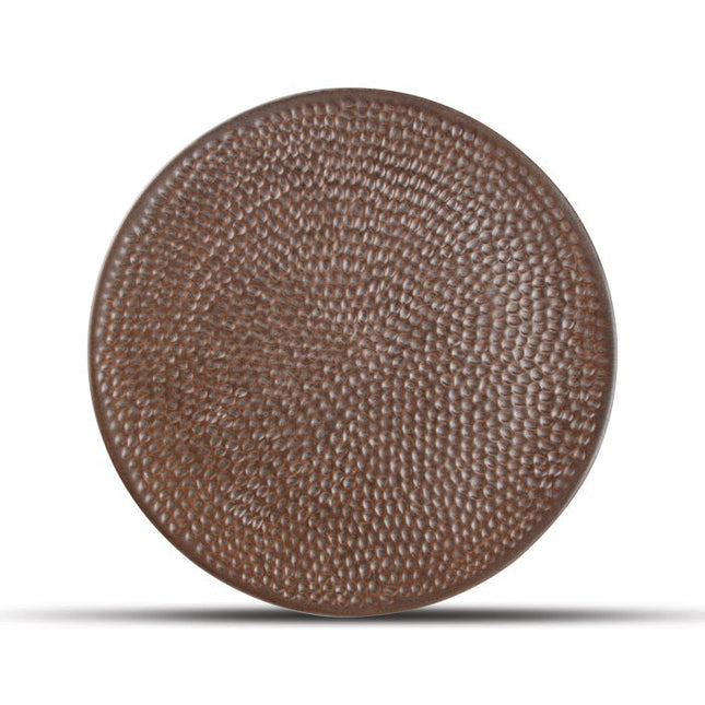 F2D | Plat bord 27cm gehamerd copper Brass 4/box