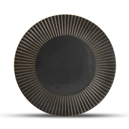 F2D | Plat bord 27,5cm gestreept silver Brass 4/box
